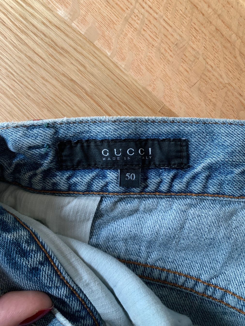 Gucci Jeans: GUCCI Herren Jeans Gr. 50, denim hell straight slim – Usato da Regensdorf venduto da secondchancefashion 2