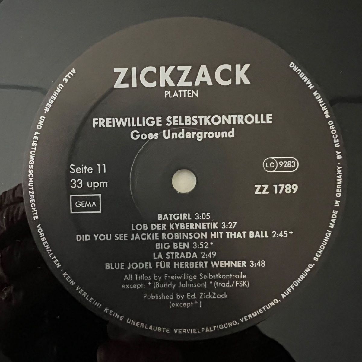 Dischi in vinile: Freiwillige Selbstkontrolle - Goes Underground / 1. D-Press. – Usato da Gais venduto da soundcave57 3