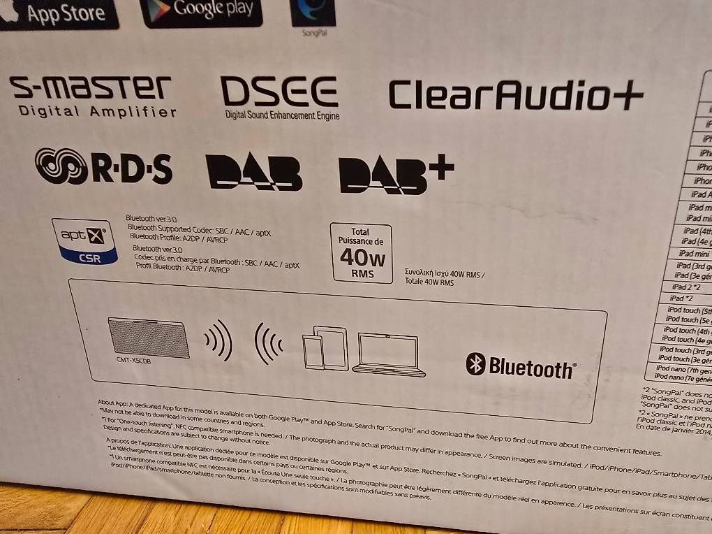 Lettore multimediale & Streamer: Sony Audiosystem cmt x5cdb – Usato da Zürich venduto da H44 2