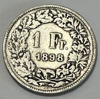 1 Franken - stehende Helvetia - 1898 B (Silber .835)