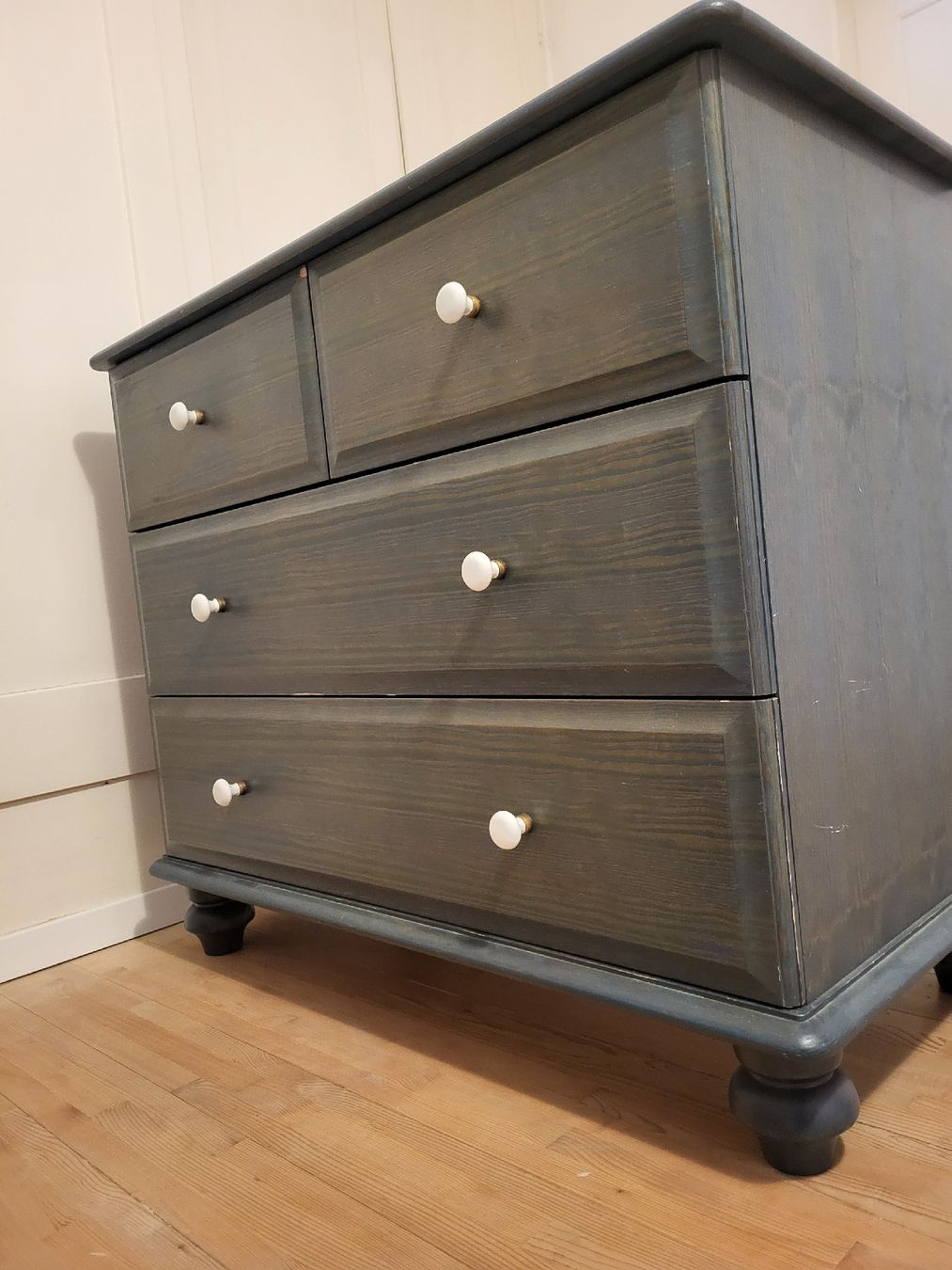 Cassettiere: Commode vintage en bois - 4 tiroirs - Sauthon - blau – Usato da Maur venduto da ast_5qyd 2