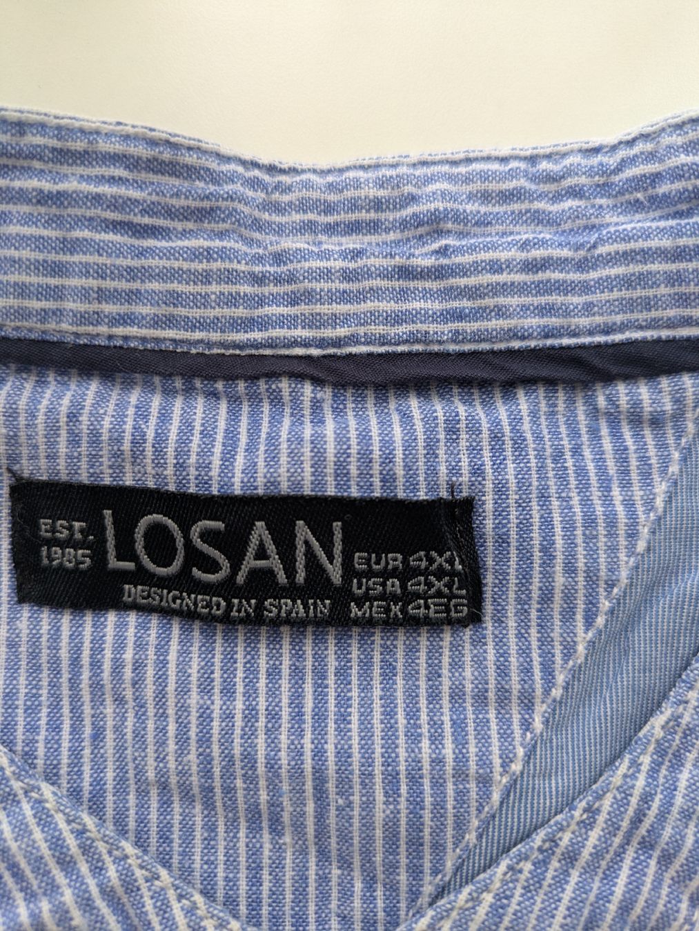 Camicie: Sommerliches Leinenhemd Grösse 3XL hellblau gestreift – Usato da Rorschach venduto da joh_v2y2 2