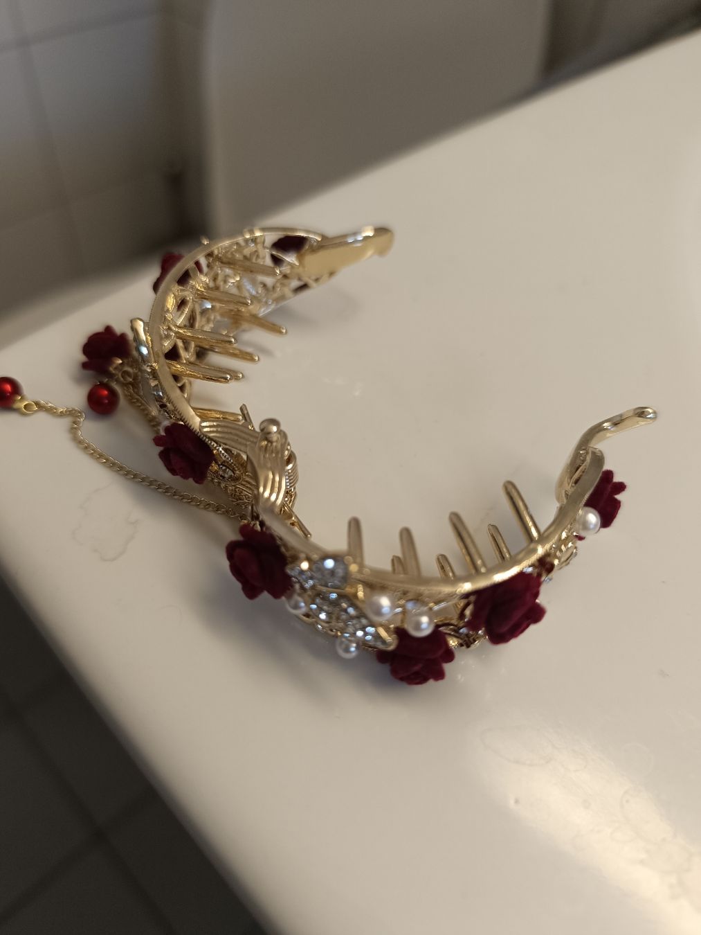 Accessori per capelli: Elegante Haarspange mit Rosen  – Nuovo (secondo la descrizione) da Dübendorf venduto da phoebe013 2