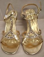 Elegante goldene Sandaletten, neu, Gr. 38, Sommer-Look!