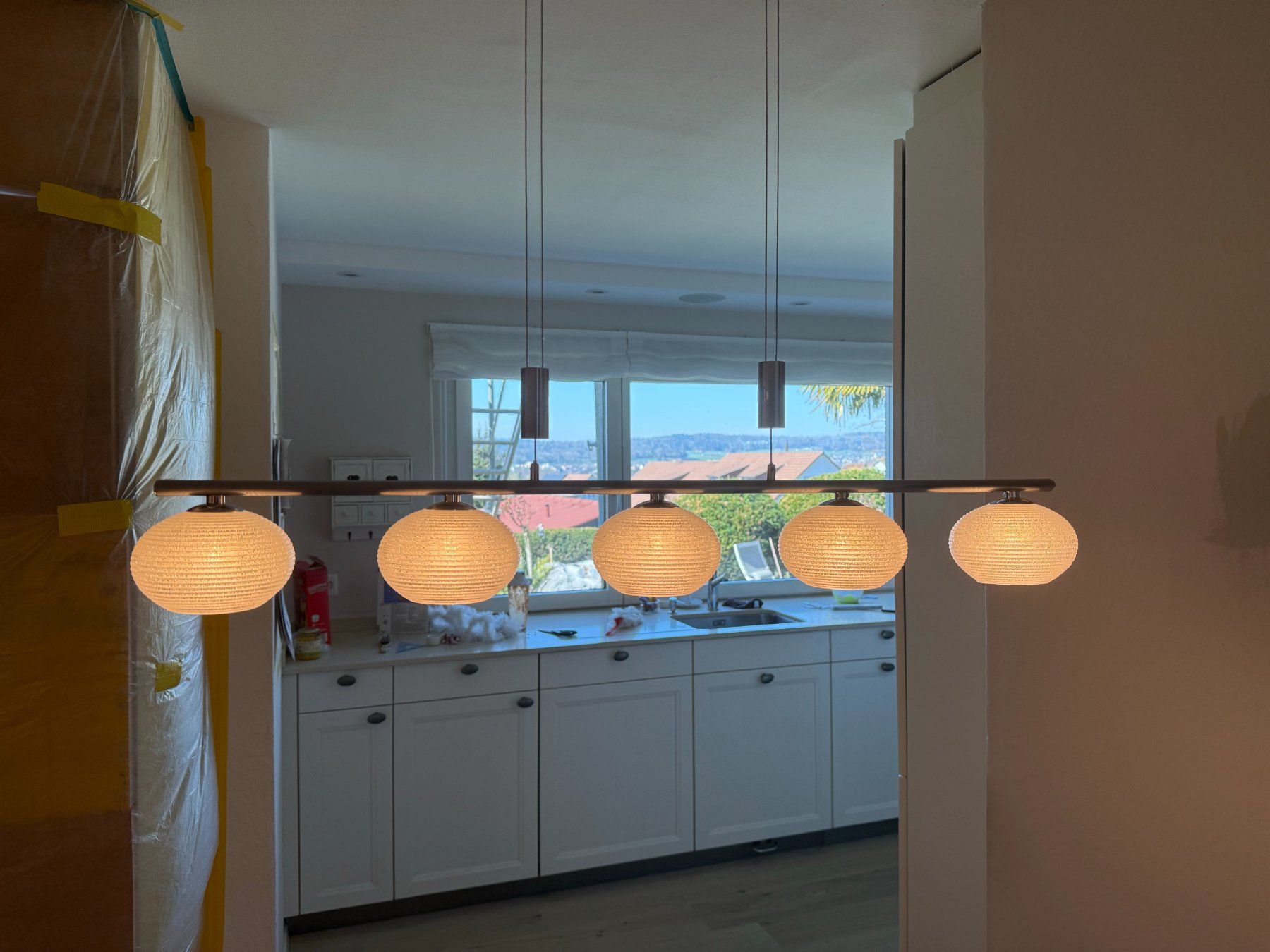 Lampadari & plafoniere: Esstisch Pendelleuchte mit 5 Kristallgläser – Usato da Eggenwil venduto da Lissi82 2