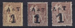 Annam und Tongking 1888: 3 Werte (*)