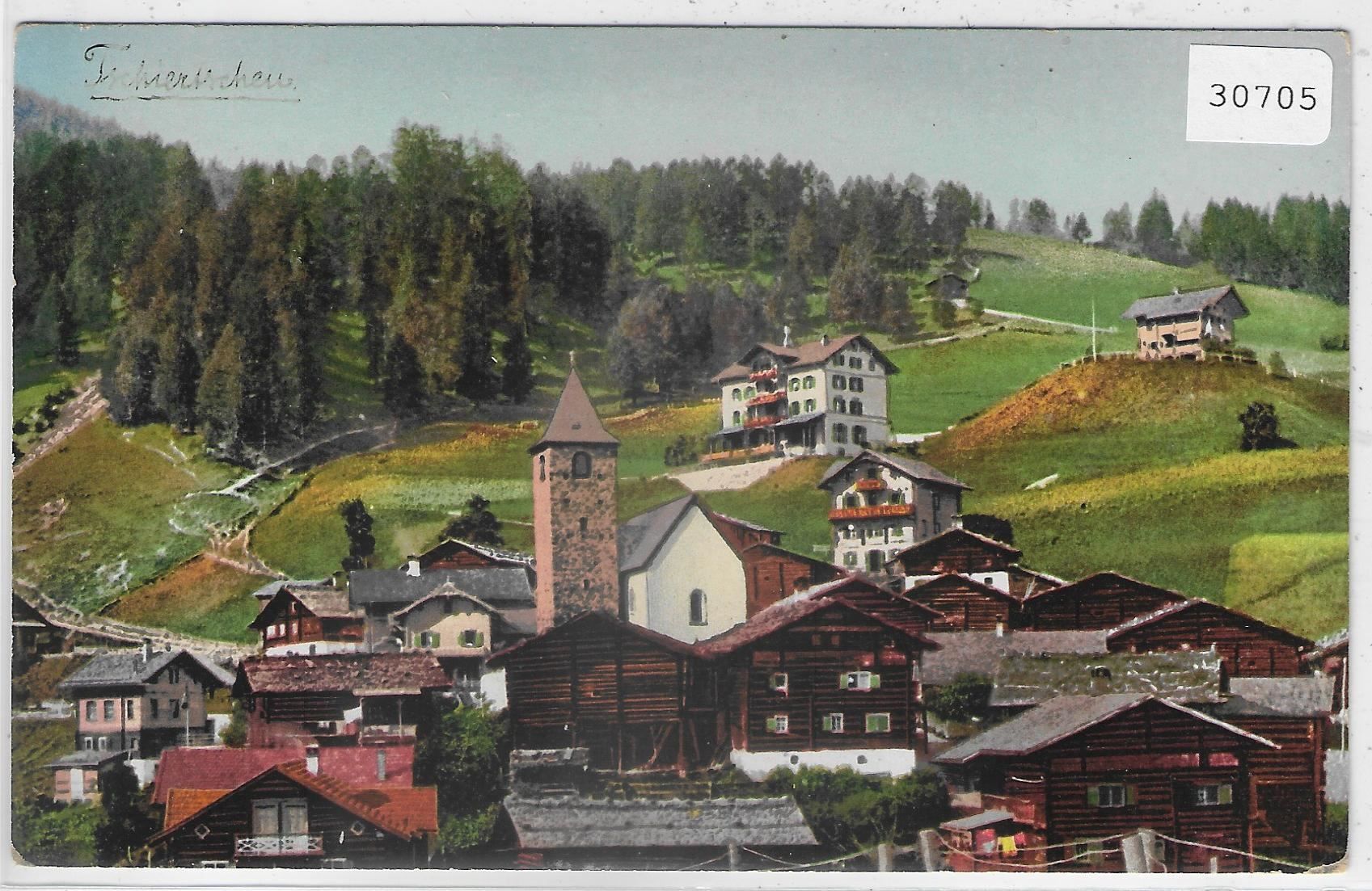 Cartoline postali: Tschiertschen - Dorfpartie - Litho – Usato da Ettingen venduto da Kartenplanet
