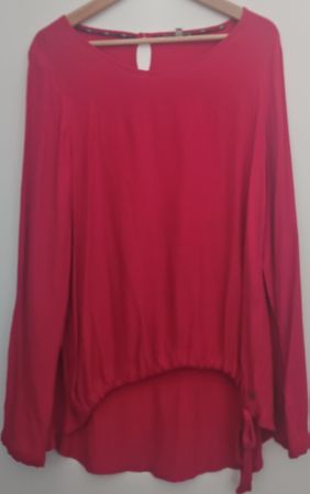 Street One Damen Bluse rot Langarm Grösse 42