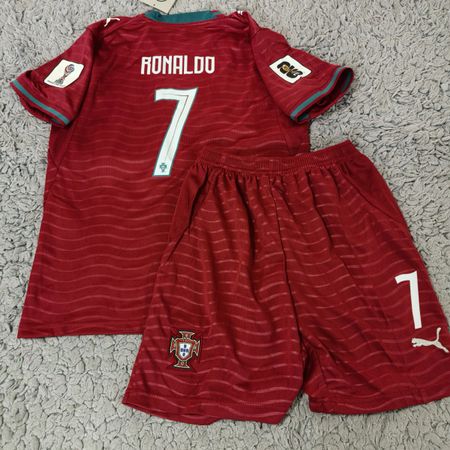 Portugal Ronaldo 7 Kinder Fussball Trikot Set WM 26 128cm