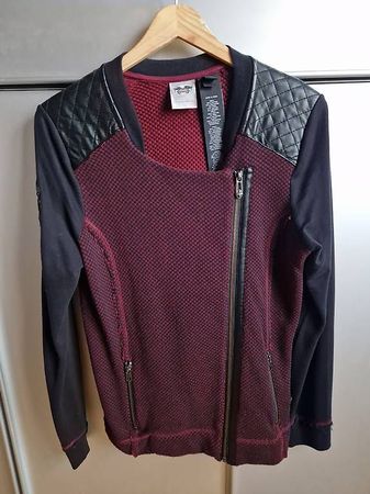 Harley-Davidson Women L Red Two-Toned Biker Style Jacke