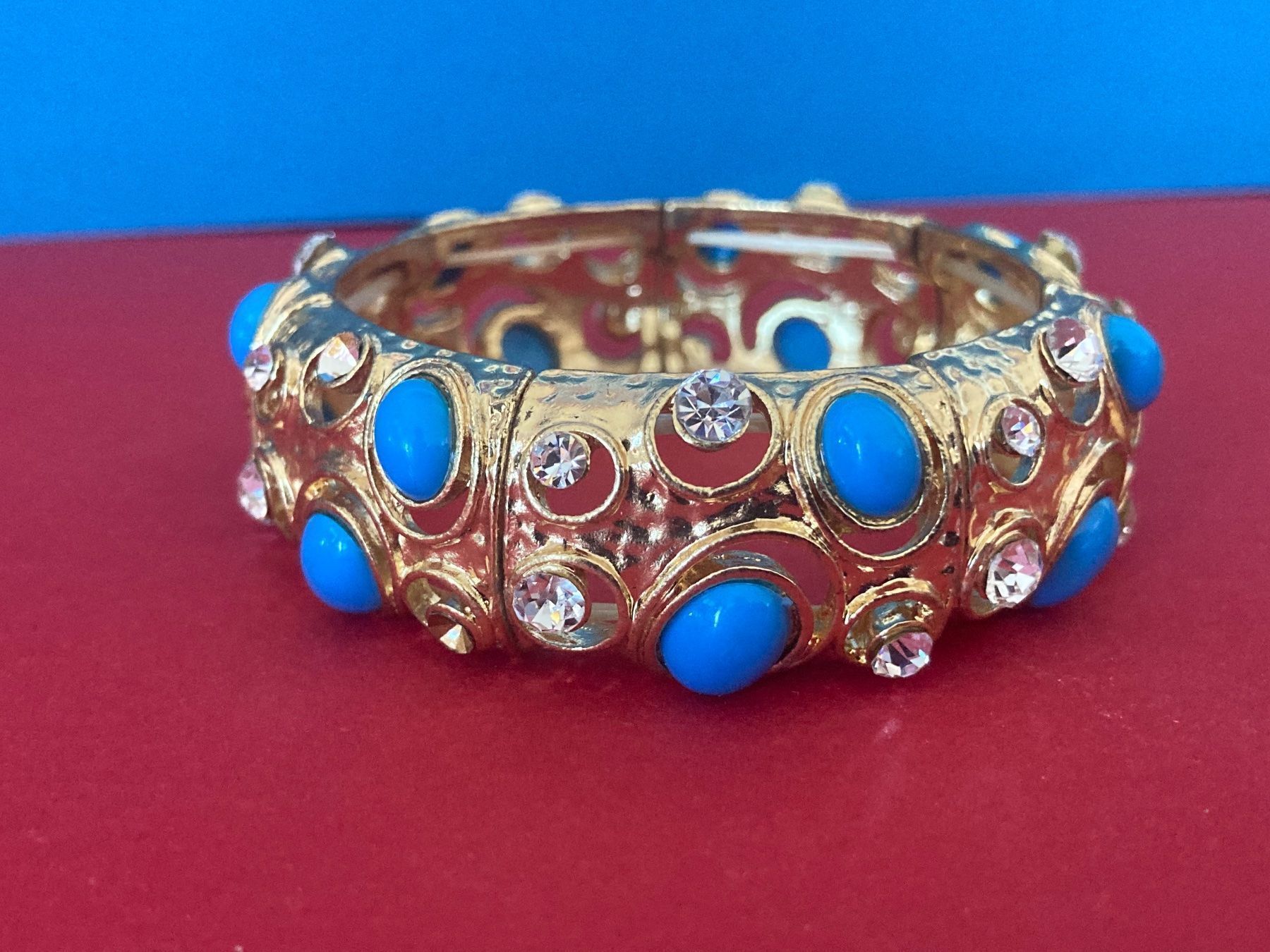 Bracciali & Braccialetti: Armreif vergoldet blauer glitzer – Usato da Laufen venduto da Trendmarket 7
