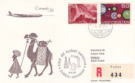 Erstflug Swissair Zürich - Dhahran 1962, ab FL