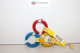 BRAWA 3x Kabel 10m 0,08qmm Litzenkabel Isoliert div. Farben