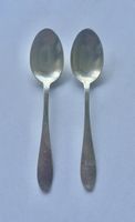 Deux Cuillères Jezler Argent Massif Vintage, Style Unique -