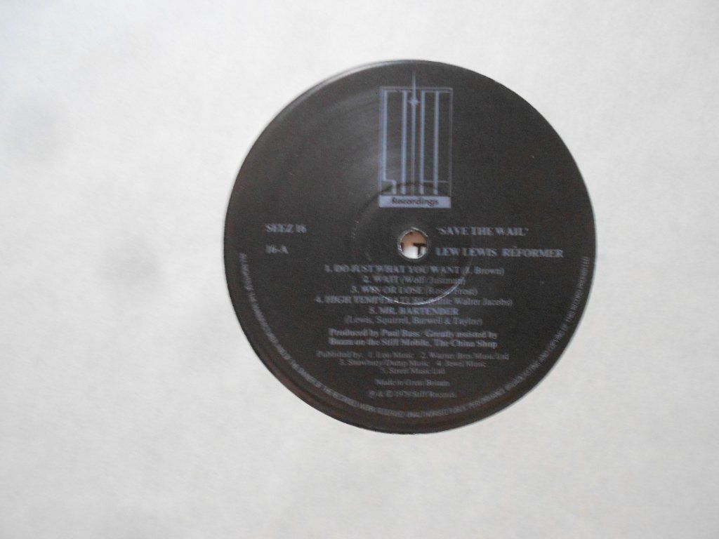 Vinyles: LEW LEWIS REFORMER  -  SAVE THE WAIL – D'occasion à Bex par Giorgiob 3