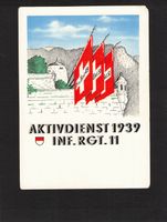 .Einheitskarte Inf. RGT 11 , Aktivdienst 1939