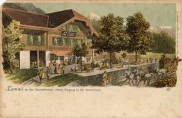 Lammi  BE   -  GRIMSEL-Postkutsche , Wirtschaft    um 1900