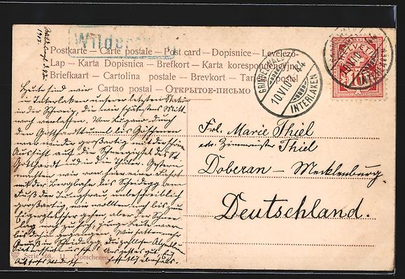 Cartoline postali: AK Goeschenen, Teilansicht mit Bergen – Usato da Berlin venduto da bartko-reher 1