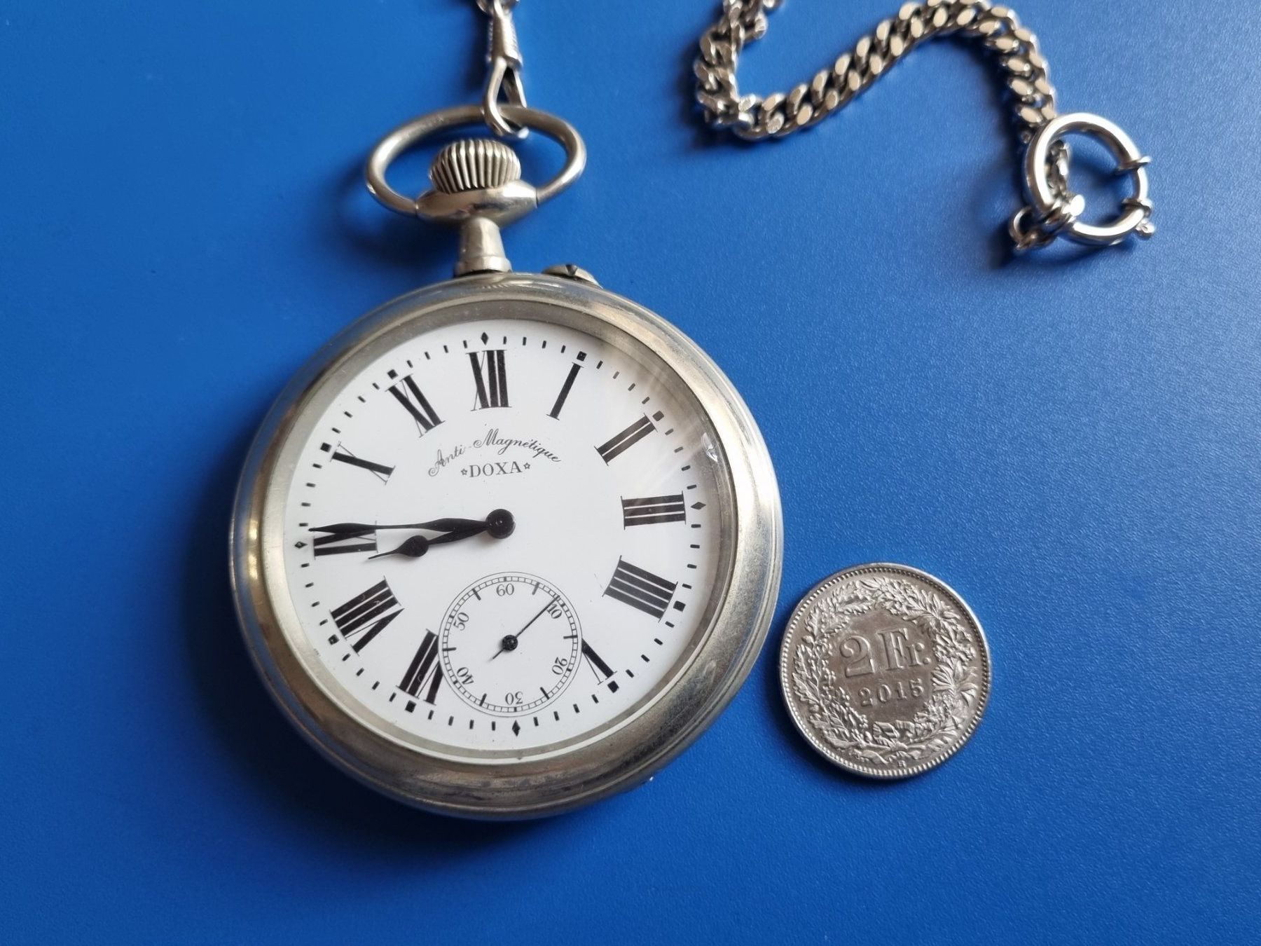 Doxa Orologi: GROSSE DOXA Eisenbahnuhr – Usato da Schaffhausen venduto da Leveron13 1