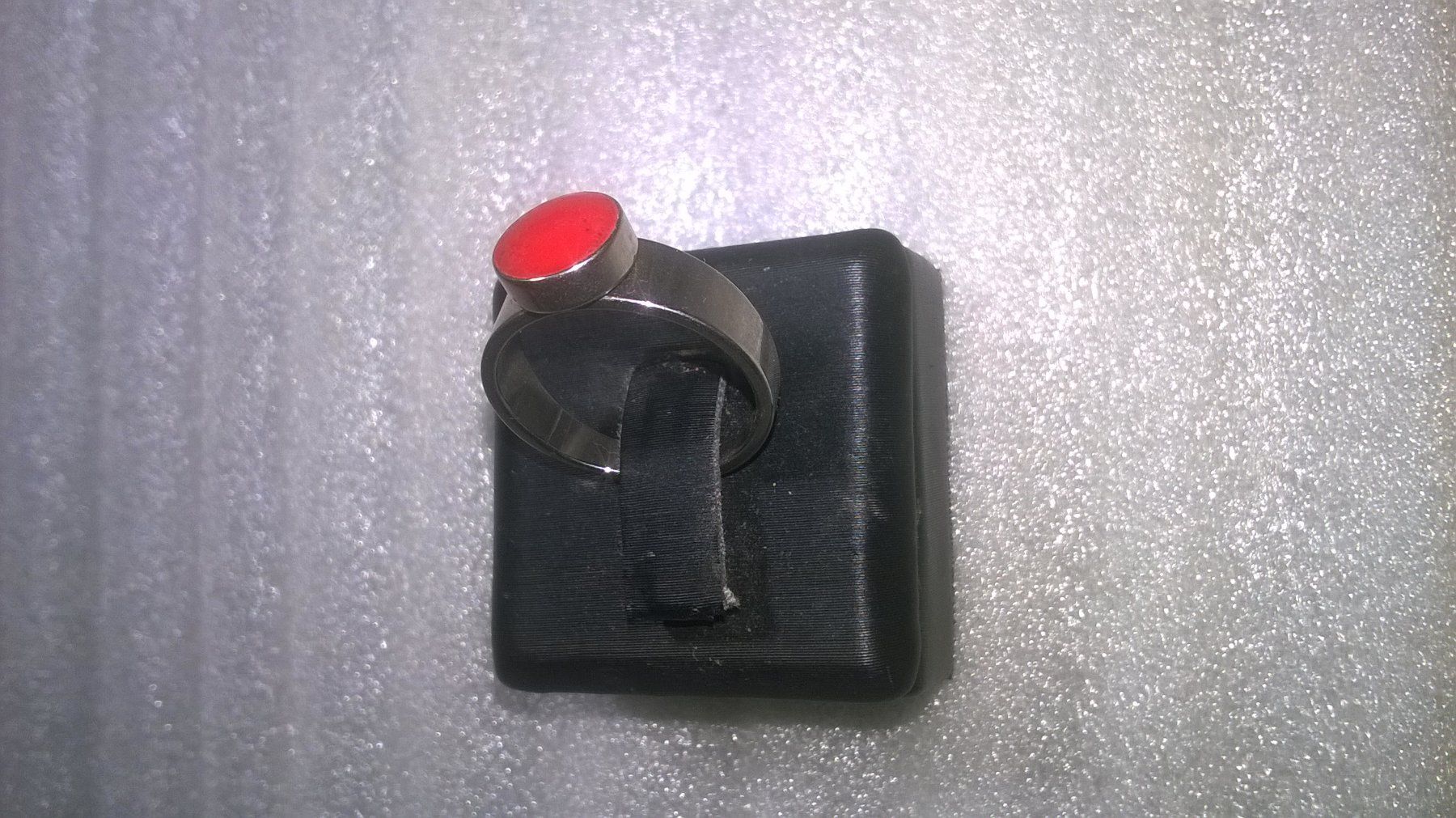Bagues: ring edelsthal,,mit rot stein,,,glanzig – Neuf (Voir description) à Basel par bijoutrie_4 1