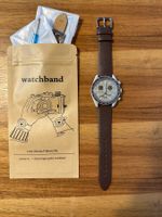 Lederarmband Braun, Kalbsleder - MoonSwatch - Omega Swatch