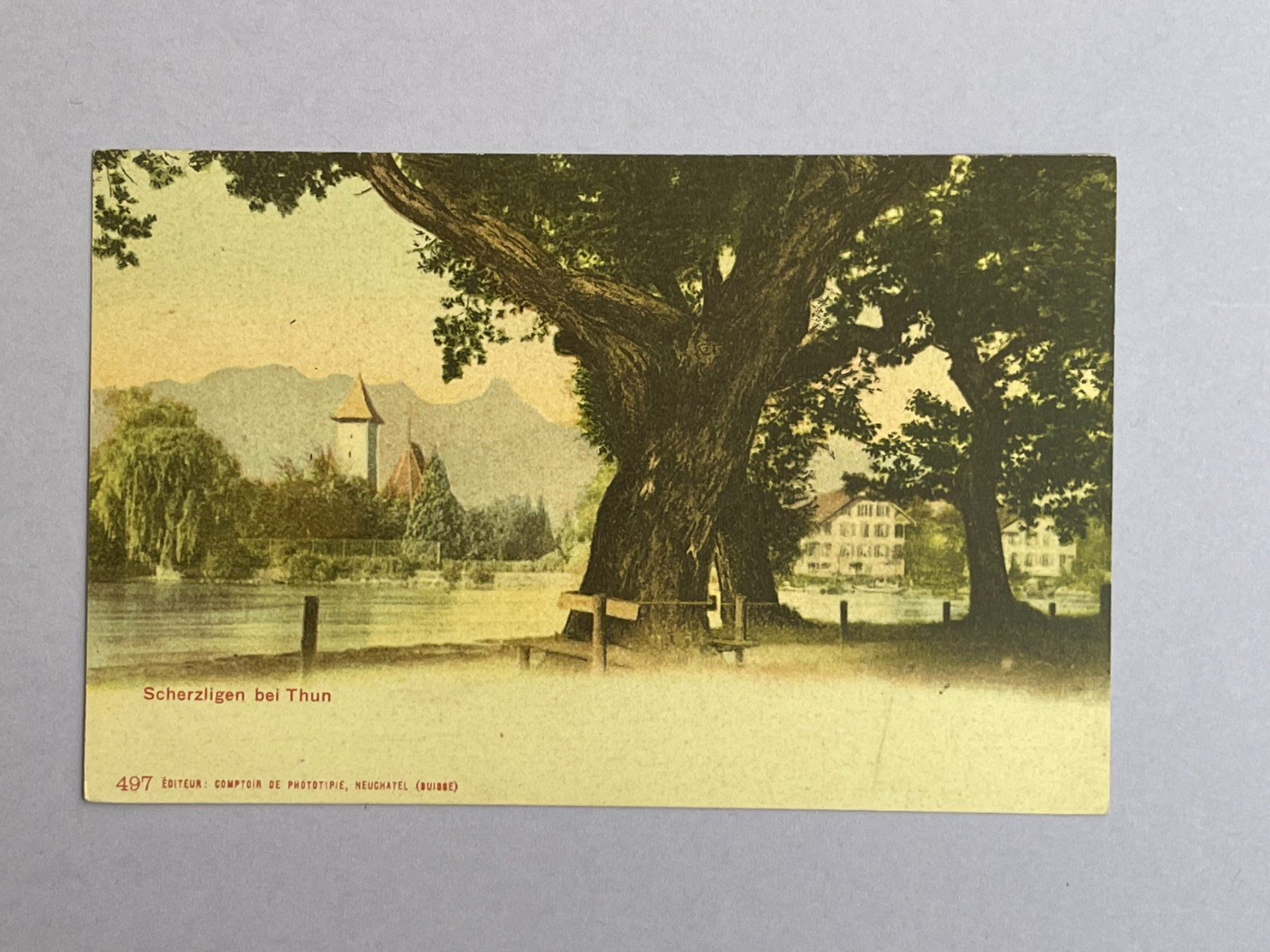 Cartoline postali: Scherzlingen bei Thun – Usato da Steg VS venduto da danwer74