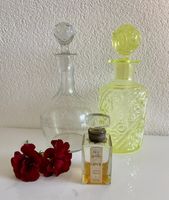 Konvolut 2  Glaskaraffen und Parfumflakon dekorativ