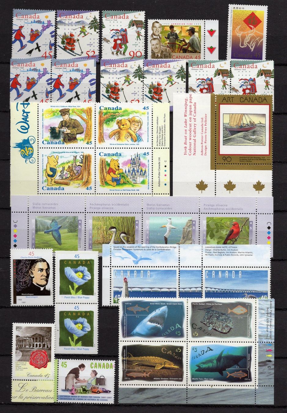 Tutti i francobolli: R6419  /  CANADA 1996 neufs XX – Nuovo (secondo la descrizione) da Ste-Croix venduto da MONT-TAGNAC