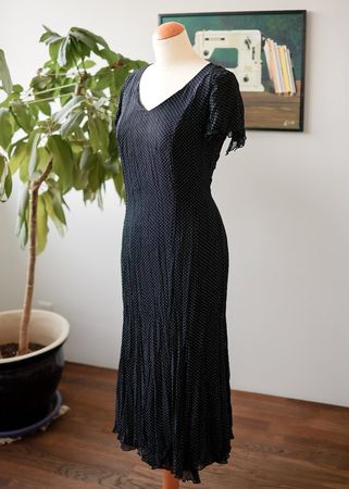 Sommerliches Kleid von Bianca, schwarz mit Pünktchen, Grösse