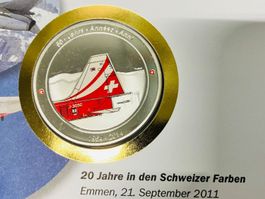Patrouille Suisse  Numisbrief versilberte Medaille 2011