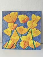 Original Painting "California Poppies" Pastel 41 cm