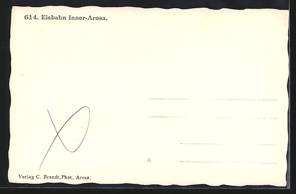 Cartes postales: Inner-Arosa, Eisbahn mit Schlittschuhl – D'occasion à Berlin par bartko-reher 1