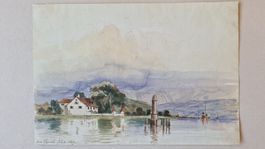 Zürichsee 1837 bez. Rückseitig Künstler