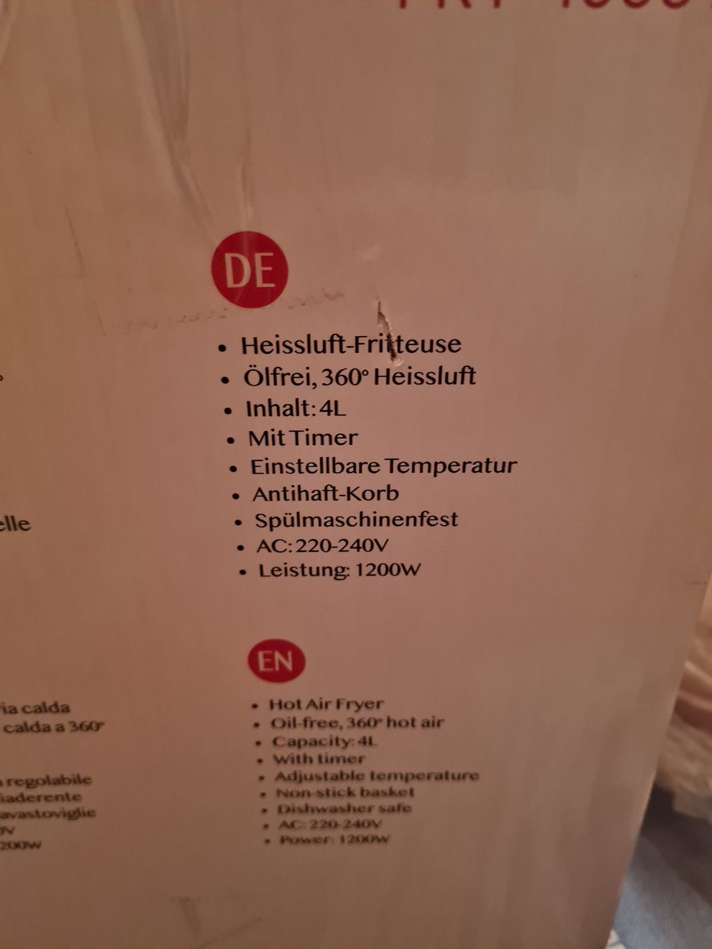 Ohmex Elettrodomestici da cucina: Ohmex Airfryer - Heissluftfritteuse – Usato da Döttingen venduto da Verkauf 2