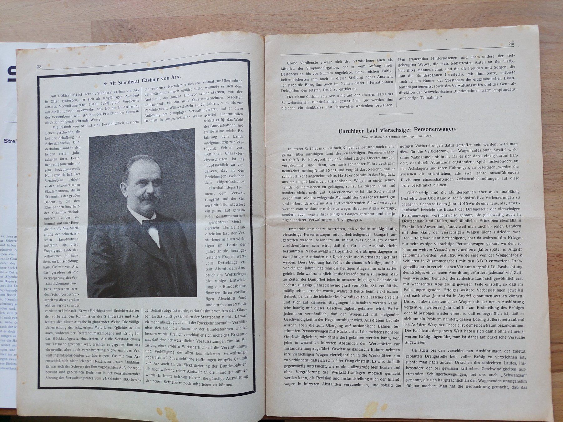 Zeitschriften & Magazine: 2 alte Magazine SBB Eisenbahn 1931 und 1966 – Gebraucht aus Obfelden von Foto_Bild_Kunst_Buch 2