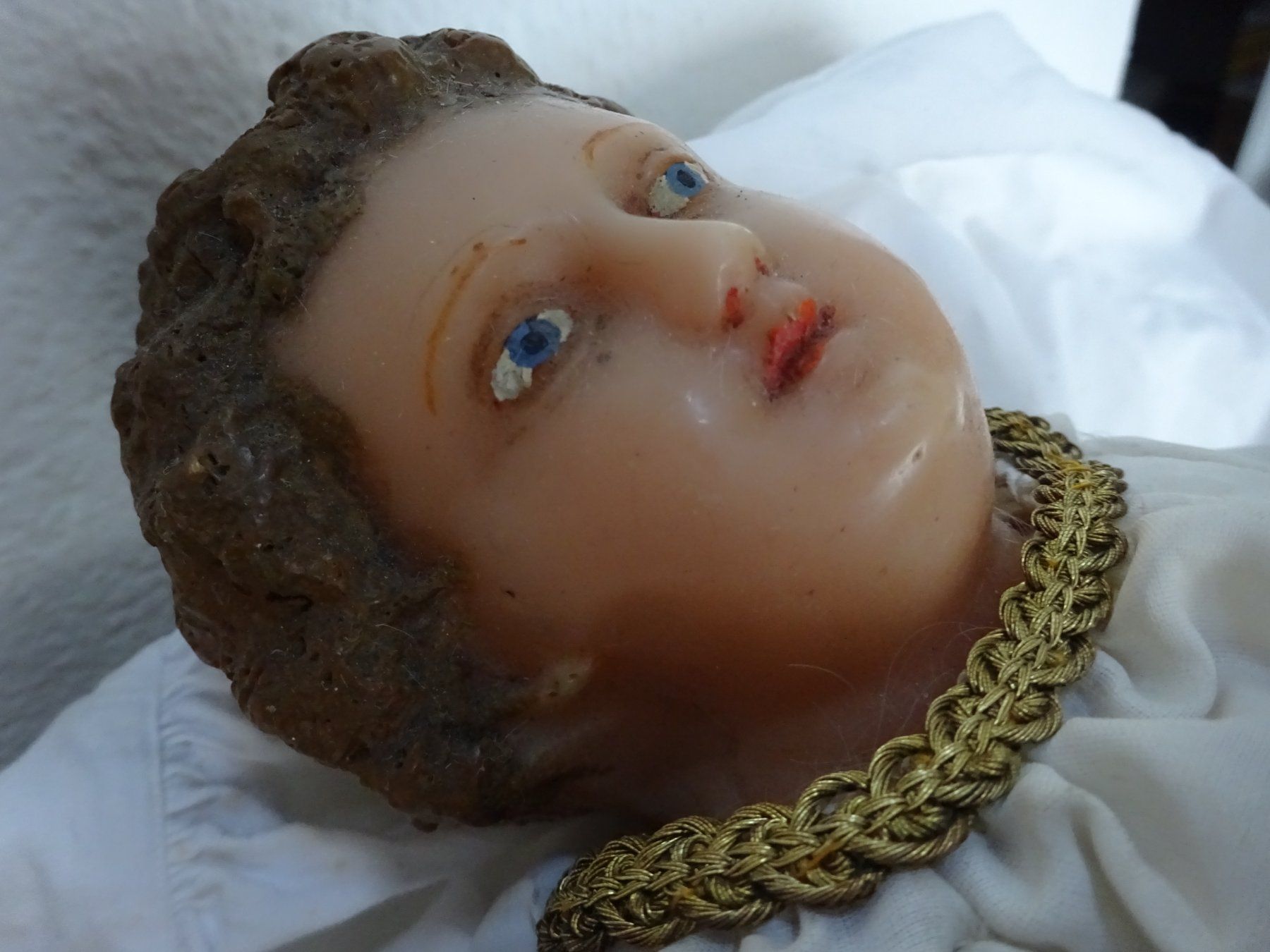 Statuette: Jesuskind Krippe Wachs / Einsiedeln – Usato da Oetwil am See venduto da Senegal 5