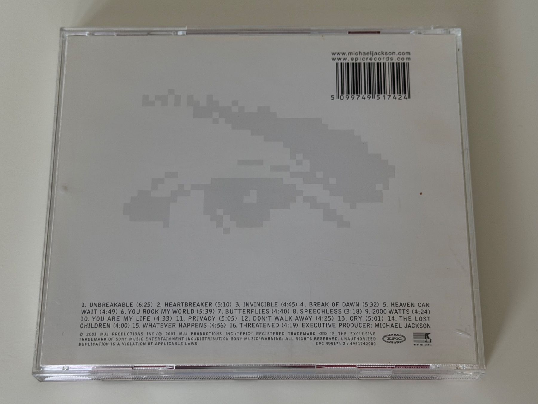 CD: Michael Jackson Invincible CD – Usato da Altstätten SG venduto da sheamus 1