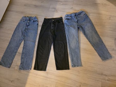 3 Jeans jungs Set blau und schwarz guter Zustand 158 164