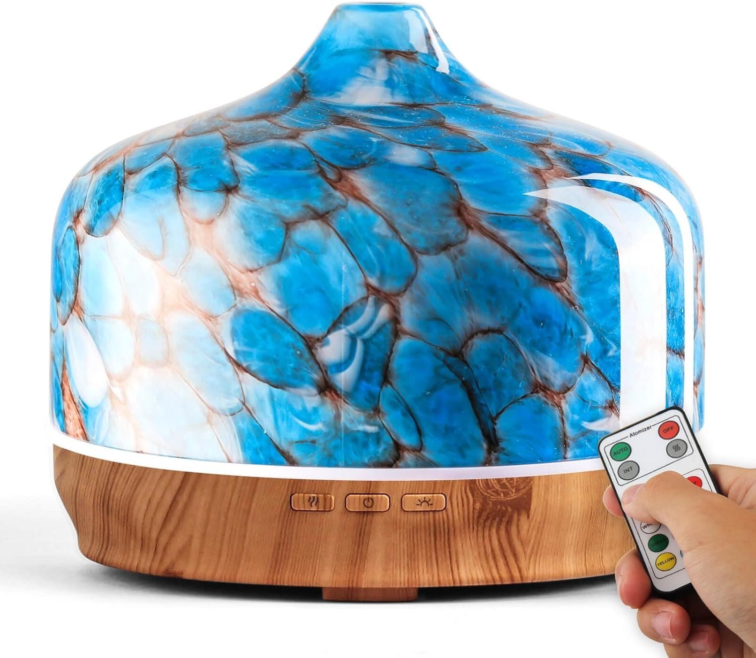 Duftöldiffusoren: Handgefertigter 500ml Glas Aroma Diffuser mit Fernbedienung – Neu und originalverpackt aus Hundwil von Equiply