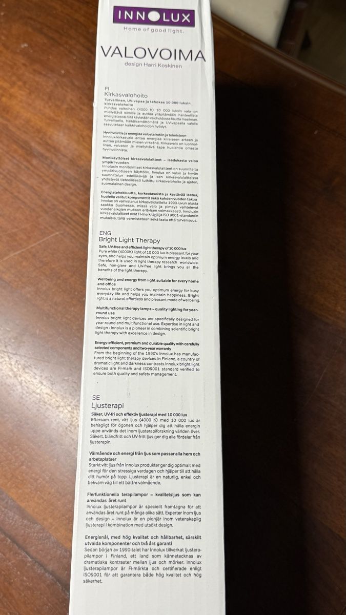 Lampade: VALOVOIMA Kirkasvalolaite Bright Light Therapy Lamp – Nuovo e nell'imballaggio originale da Trasadingen venduto da Kaffee.mann 8