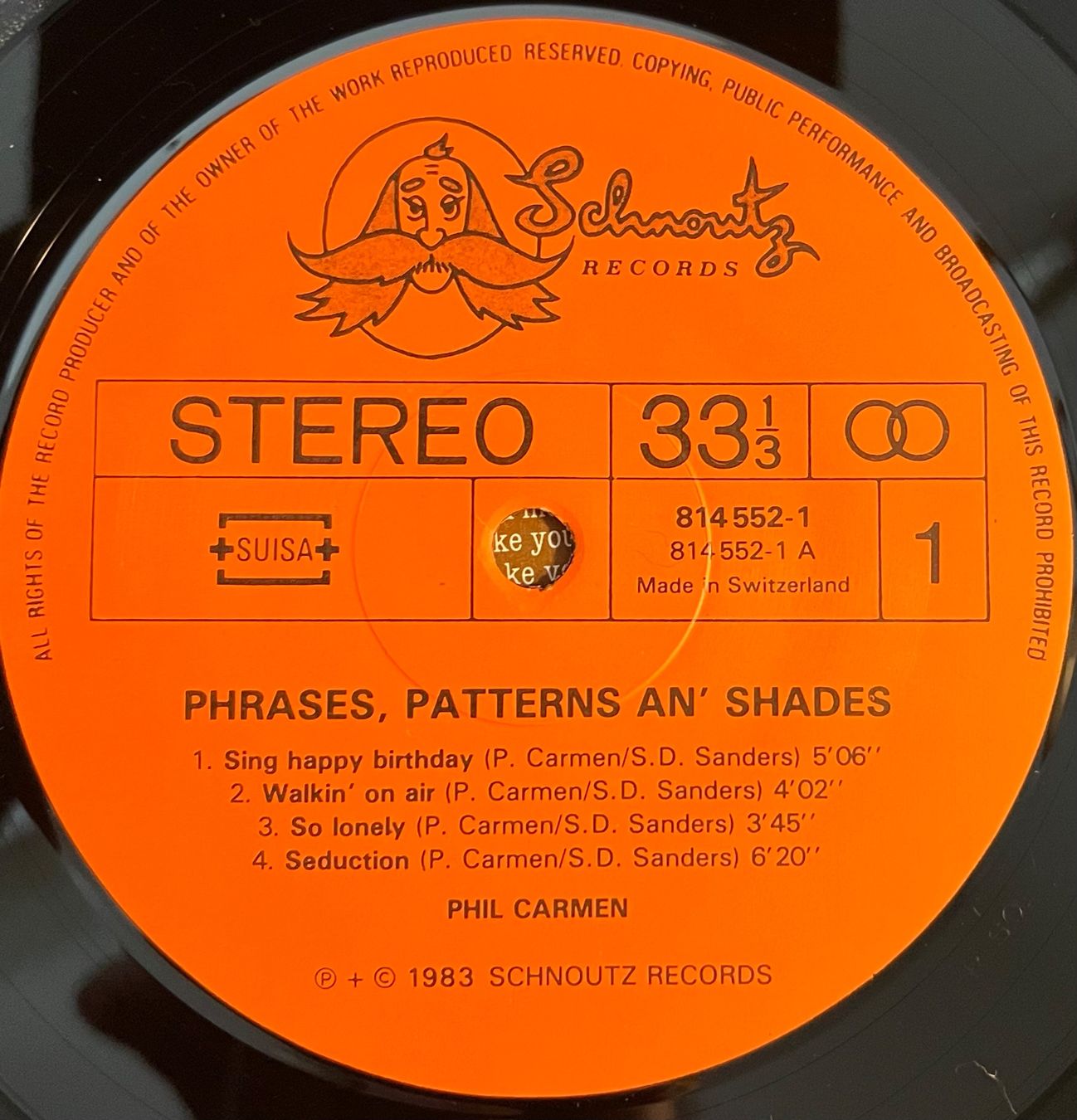 Schallplatten: PHIL CARMEN - PHRASES, PATTERNS AN' SHADES - 33 Tours – Gebraucht aus Bussigny von vinyl-pas-cher 2