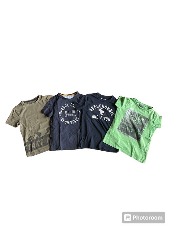 T-shirt Garçon Primark Bleu Ciel 9-10 Ans 100% Coton - Message 'Just Chillin' - Très Bon état