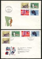 1958 : 2 illustrierte FDC Werbemarken, Bern + Berne