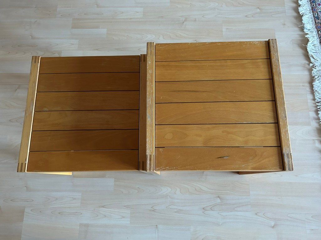 Sgabelli: 2 stabile Hocker aus Massivholz – Usato da Bubikon venduto da dialabarla 1