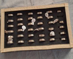 Restposten Ringe "Stainless steel" mit Steinchen