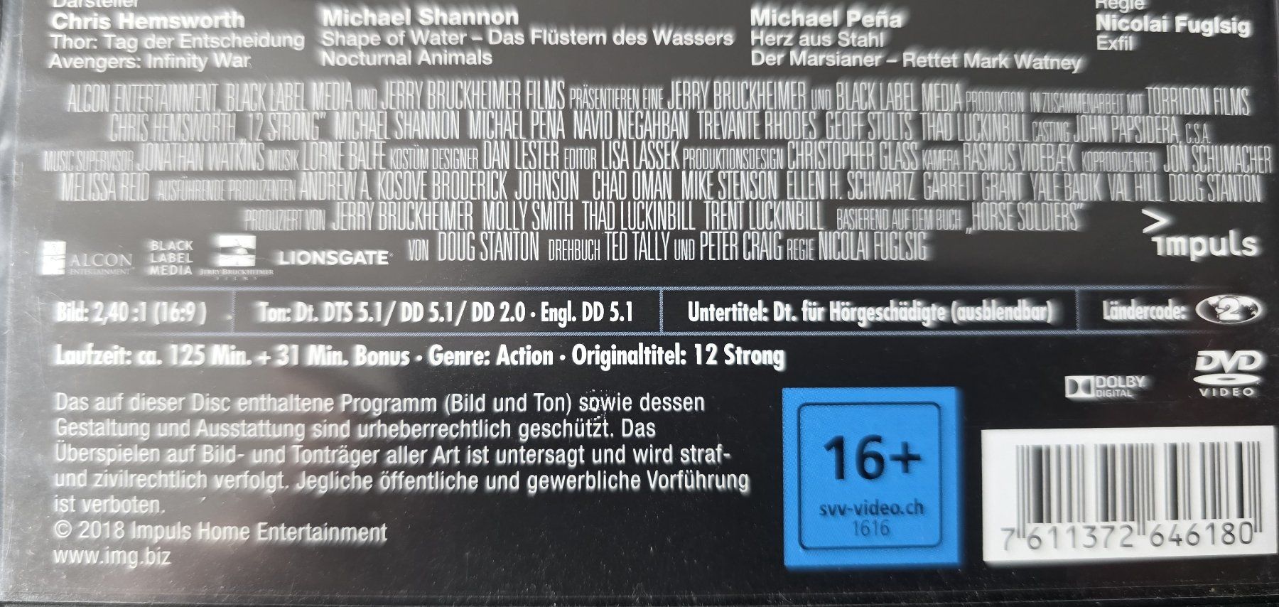 Tutti i DVDs: DVD 12 Strong / Chris Hemsworth – Usato da Oetwil am See venduto da fineli2 1