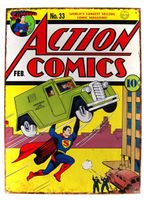 Rusty Blechschild-ACTION COMICS FEB. - 30 x 40 cm