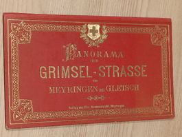 Litho / Panorama Der Grimsel Strasse Meyringen bis Gletsch 