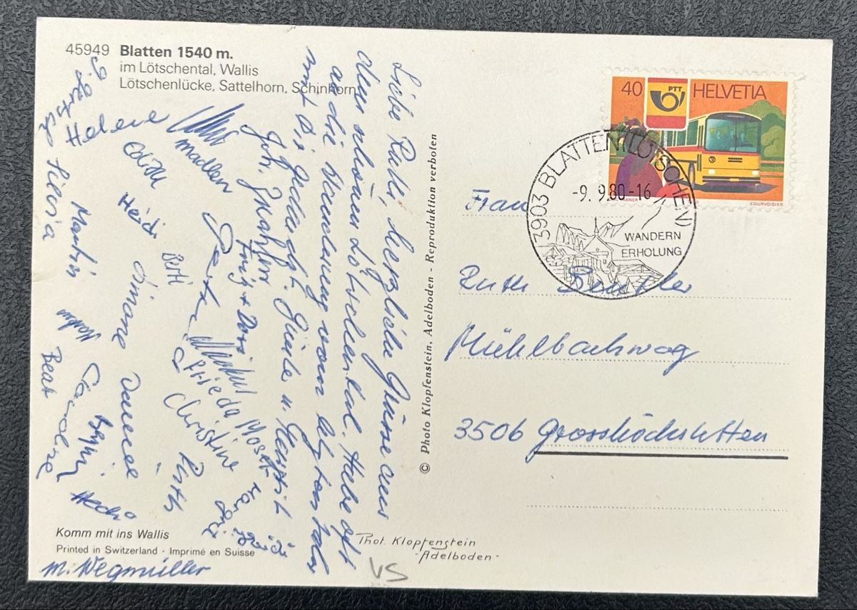 Cartoline postali: Blatten im Lötschental  – Usato da Horw venduto da Tellbub 1