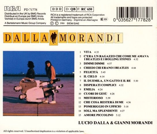 CDs: Dalla / Morandi CD Lucio Dalla • GIANNI MORANDI rare CD – Gebraucht aus Luzern von Lycka 1